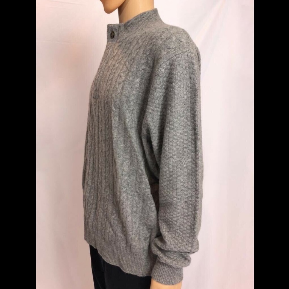 Raffi Mens Sweater Pullover Cable Knitted Gray XXL - Picture 4 of 8